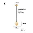 lustre suspendu led marbre géométrique intensité variable