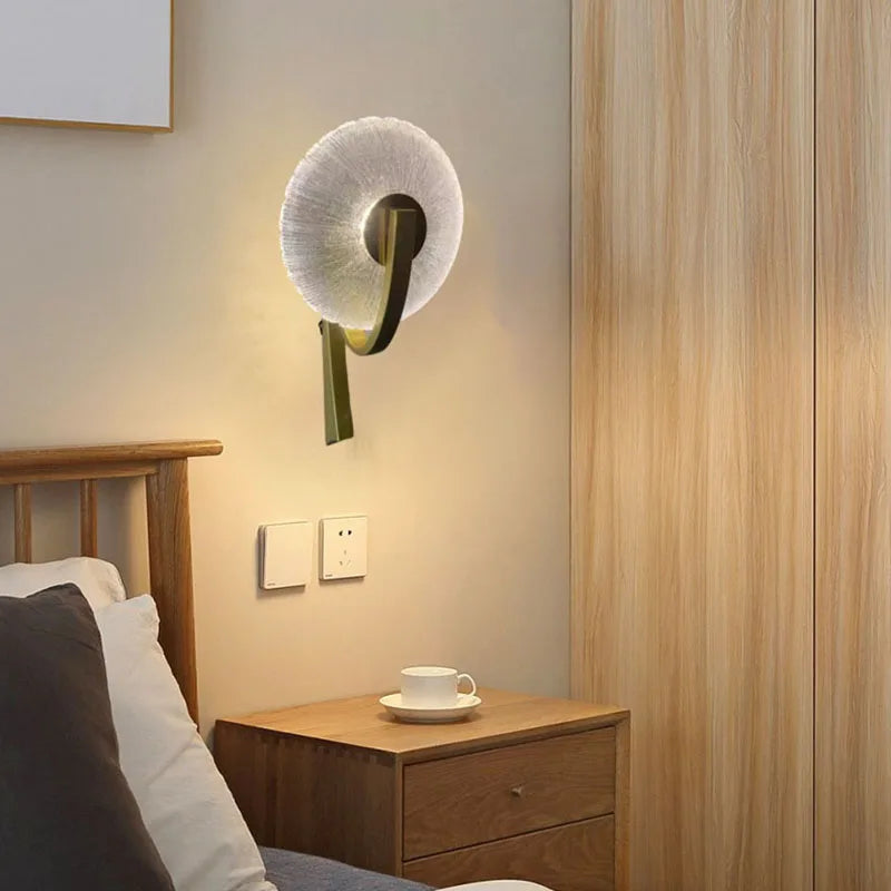applique murale led en métal et verre pour luminaires 3000k - vue 3 sur 8