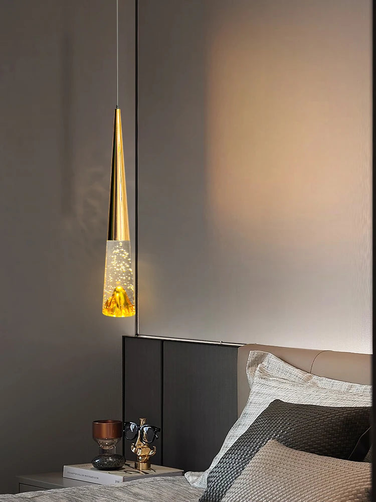lustre en cristal bulles pour éclairage de luxe nordique - vue 6 sur 8