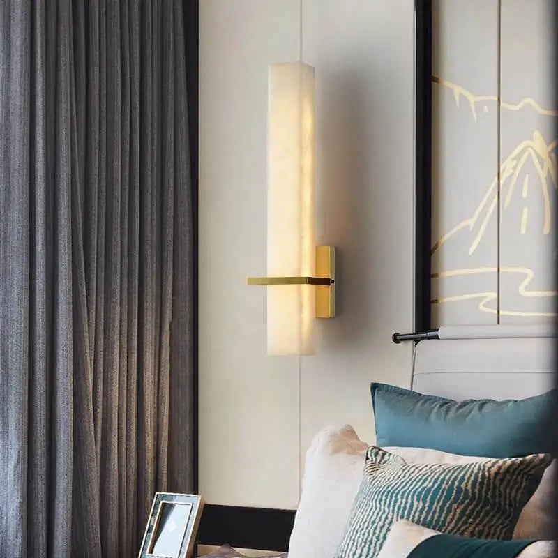 applique murale en cuivre léger lampe LED design moderne pour intérieur - vue 3 sur 7