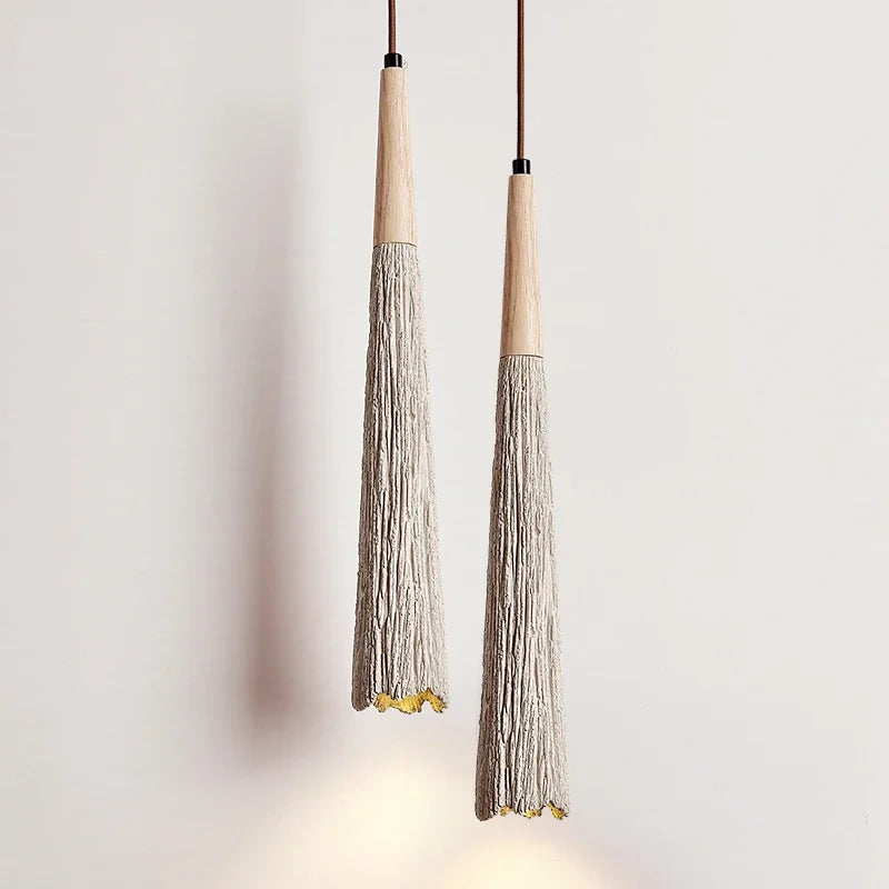 Wabi-sabi Cement Pendant Light Bedroom High Quality Suspension Ceiling Chandelier Living Dining Room Hanging Lamp - vue 1 sur 6