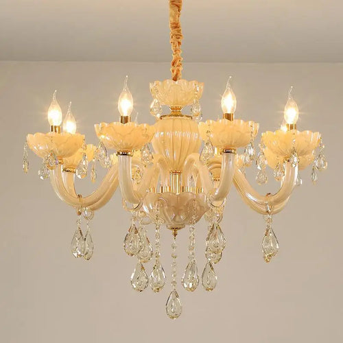lustre en cristal moderne pour décoration intérieure avec éclairage led - vue 10 sur 9