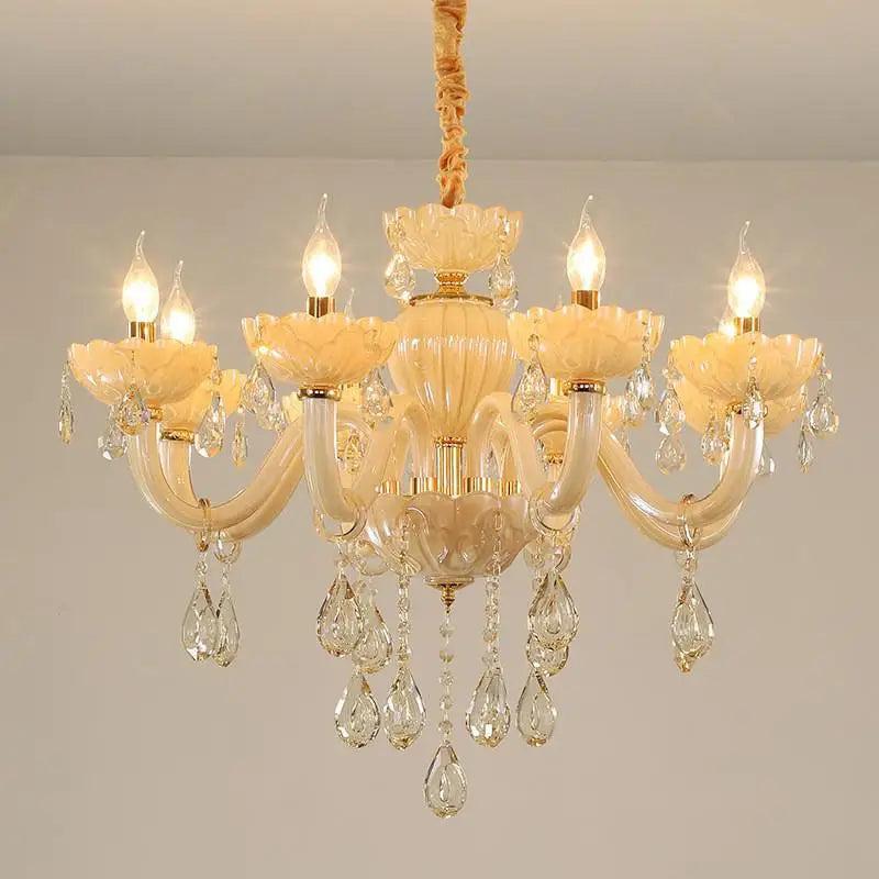 lustre en cristal moderne pour décoration intérieure avec éclairage led - vue 9 sur 9
