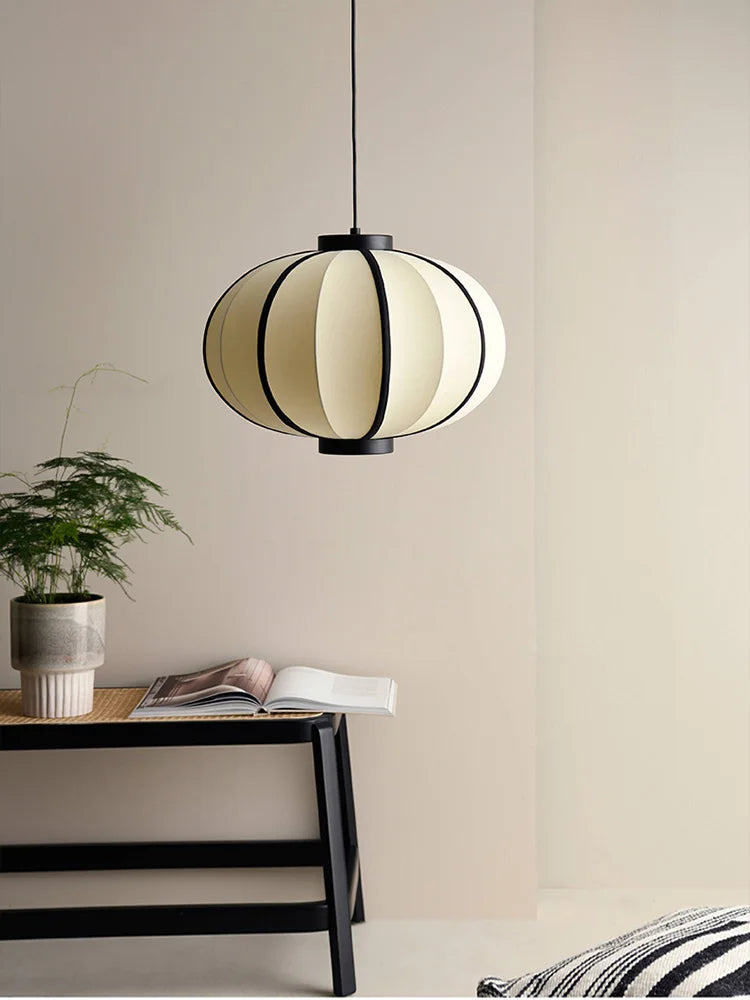 lustre moderne en tissu pour décoration intérieure et restaurant - vue 2 sur 8