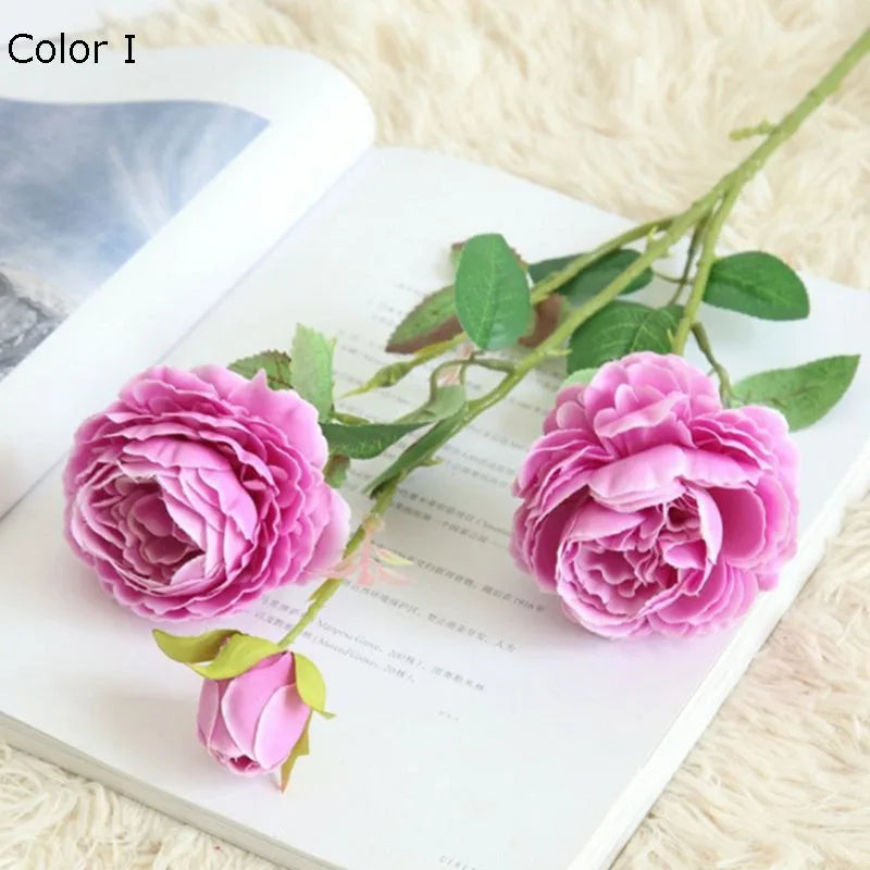 têtes de rose en soie artificielle pour décoration mariage et fête - vue 9 sur 16