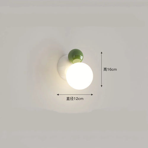 applique murale led en métal avec boule acrylique - vue 10 sur 12