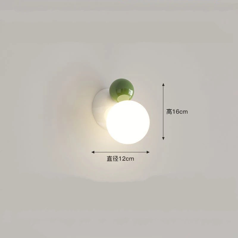 applique murale led en métal avec boule acrylique - vue 9 sur 12