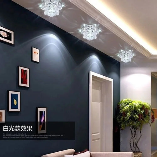 plafonnier led en cristal pour décoration intérieure moderne - vue 5 sur 7