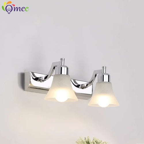 Applique murale Rétro cosmétique miroir LED européenne maquillage lumière vanité salle de bains appliques Chrome armoire - vue 4 sur 23