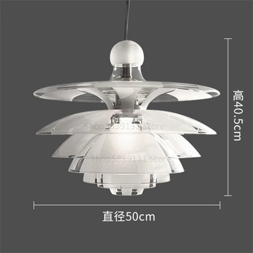 suspension led modernes en acrylique pour intérieur - vue 9 sur 8