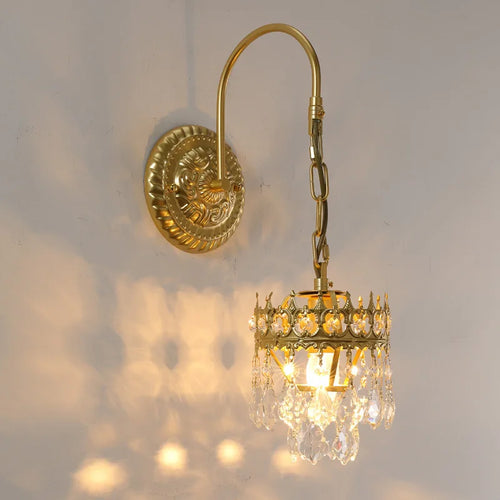 applique murale en cristal rétro pour décoration intérieure élégante - vue 3 sur 9