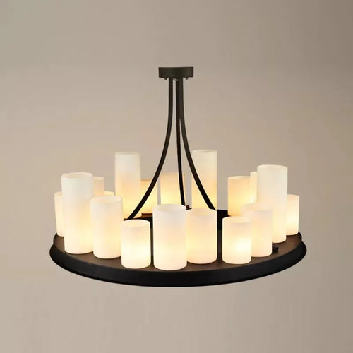 lustre à led moderne en verre pour décoration intérieure - vue 4 sur 6