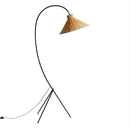 Nordic Tripod Floor Lamp with Rattan Shade Standing Light for Living Room Bedroom