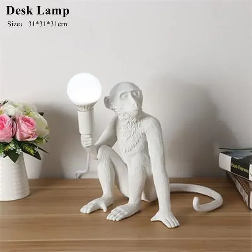 lustre rétro créatif en forme de singe pour cafés et restaurants - vue 12 sur 18