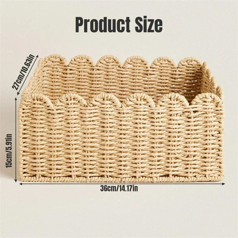 panier de rangement tissé en corde pour divers usages - vue 5 sur 7