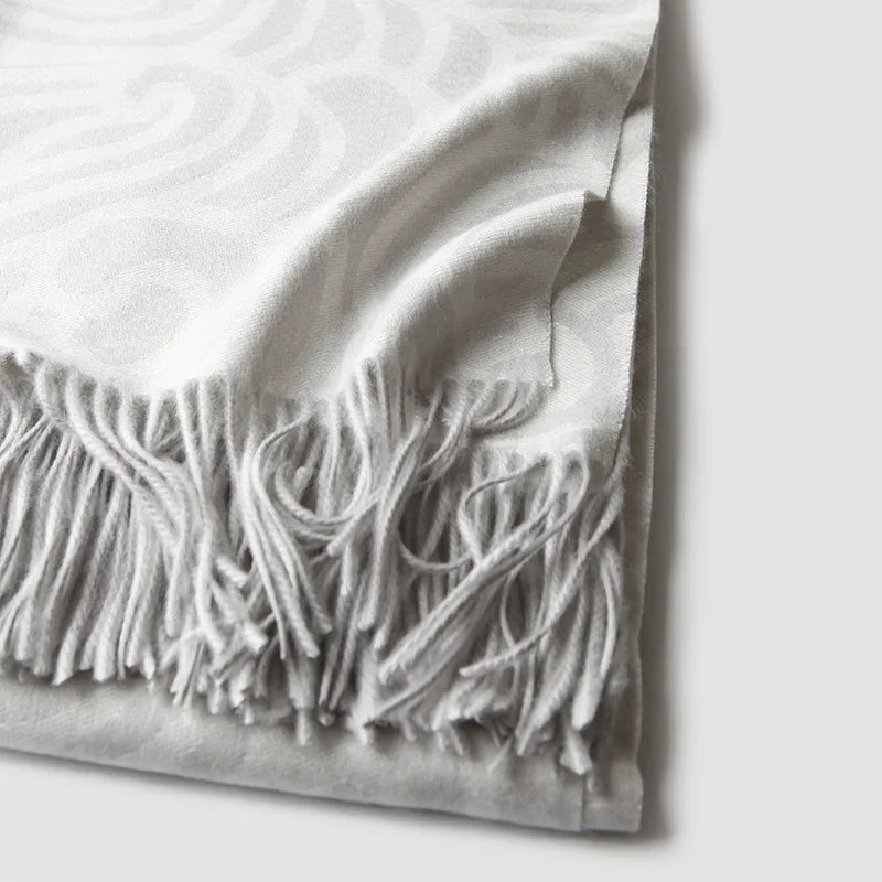 plaid cachemire jacquard rayé double face chaud voyage
