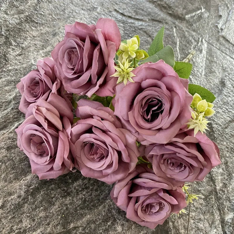 bouquet de roses artificielles décoratives pour événements et salles - vue 12 sur 15