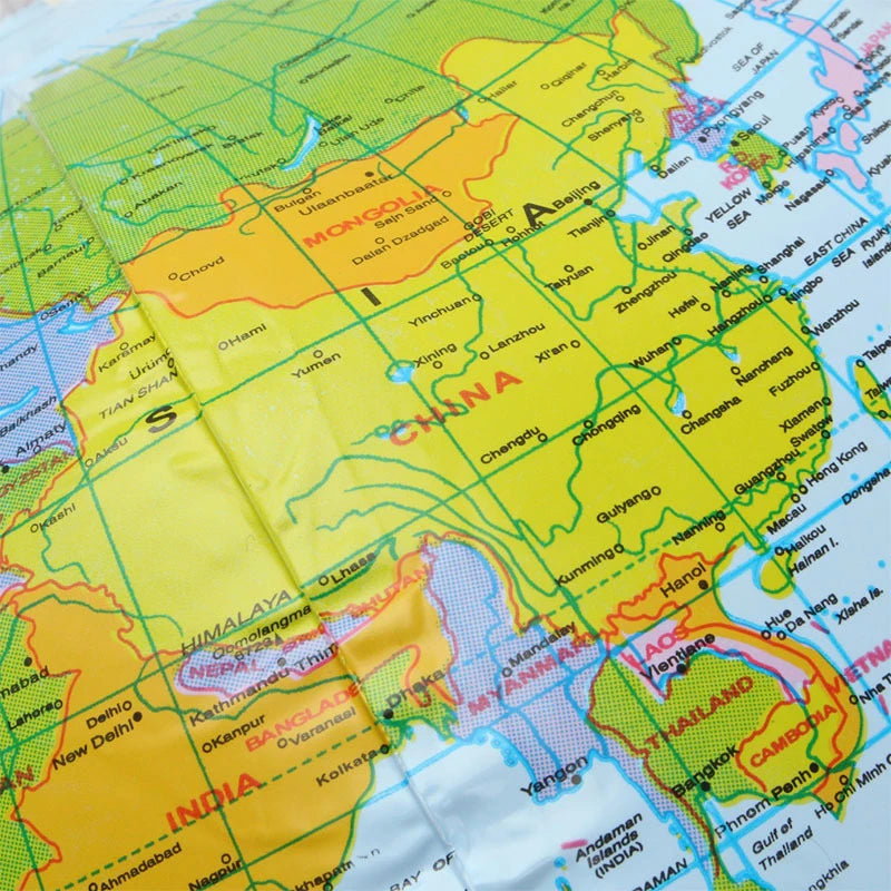 globe terrestre gonflable éducatif pour enfants jouet géographie amusant - vue 5 sur 6