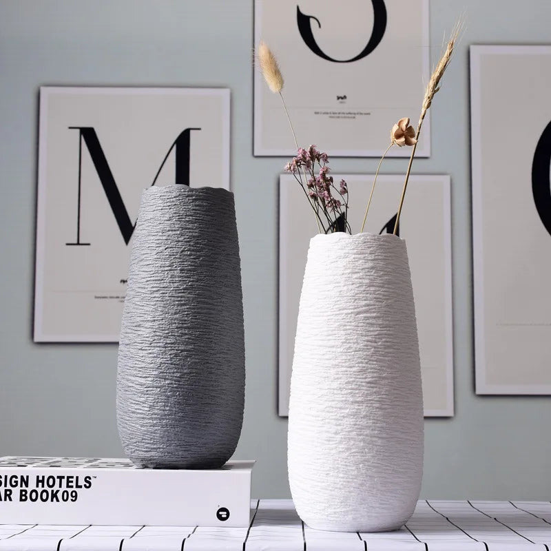 vase en céramique décoratif pour fleurs sèches intérieur maison - vue 1 sur 10
