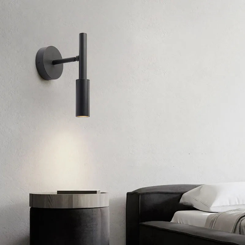 applique murale led minimaliste rotative pour éclairage réglable - vue 4 sur 12