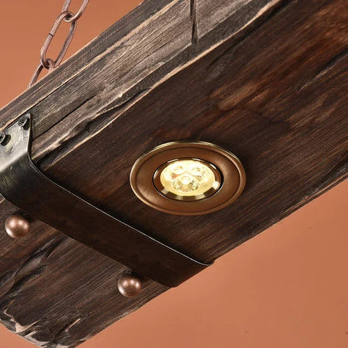 Industrial style Bar pendant light LOFT Retro Solid Wood Pendant Lamps Personality E27 Edison Bulb  Suspension  home decoration - vue 5 sur 7