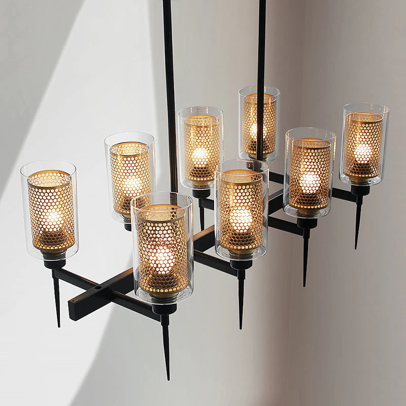 lustre industriel rétro nordique led pour décoration restaurant bar - vue 4 sur 8