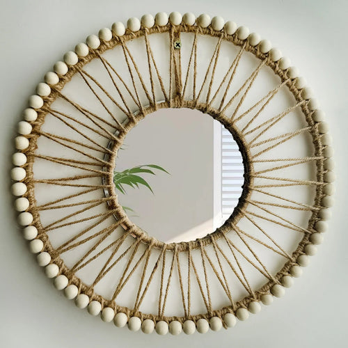 miroir décoratif nordique tissé à la main pour intérieur élégant - vue 7 sur 7