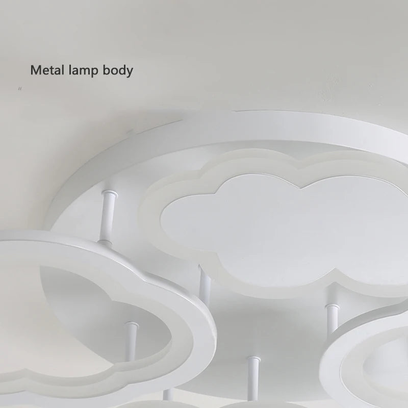 lustre en forme de nuage blanc pour enfants romantique - vue 5 sur 9