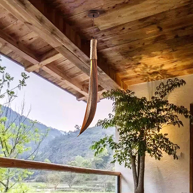 suspension créative en forme de feuille rétro pour décoration intérieure - vue 4 sur 6