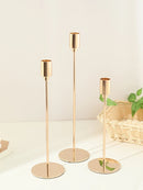 lot de 3 bougeoirs en métal décoration élégante pour mariage et fêtes