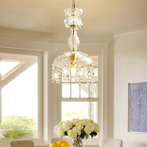 lustre rétro en cristal pour décoration intérieure élégante - vue 3 sur 7