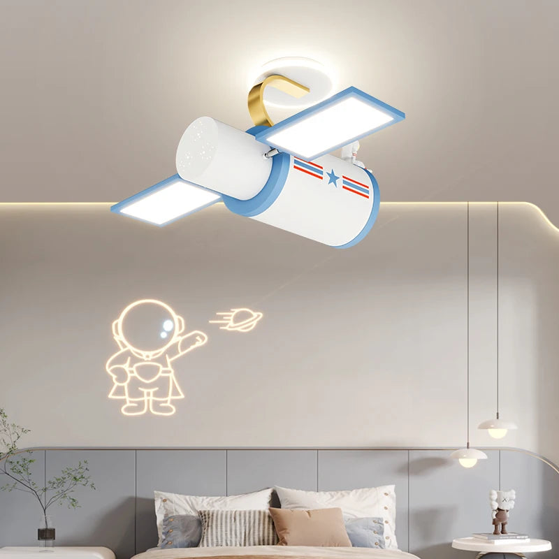 lustre dessin animé satellite pour chambre d'enfants décoratif - vue 6 sur 7
