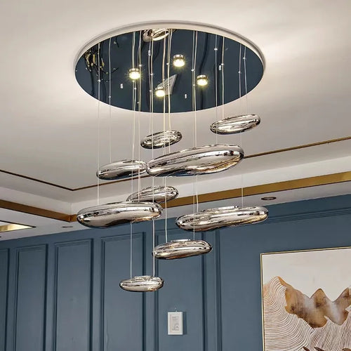 Plafonnier led moderne goutte décoré - vue 5 sur 12