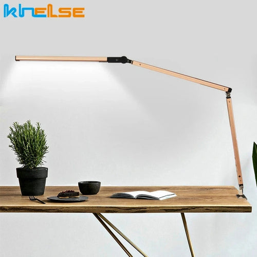 lampe de bureau moderne à bras long avec variateur et économie d'énergie - vue 2 sur 15