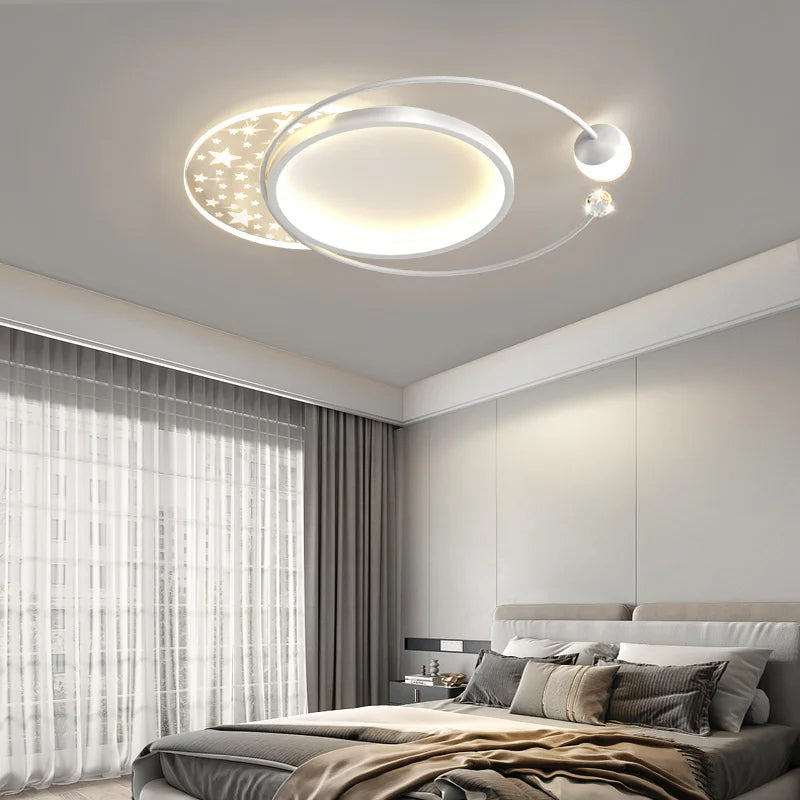plafonnier led doré style nordique créatif pour toute la maison - vue 4 sur 23