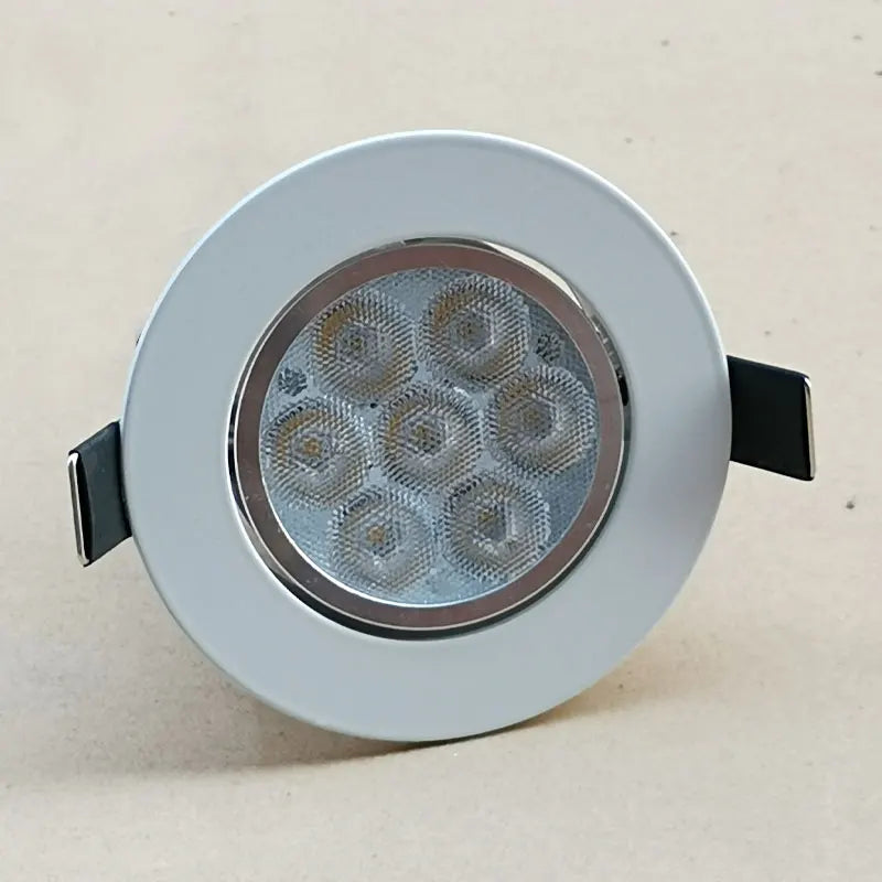 Embedded mini spotlight with driver kit, LED ceiling light, indoor downlight, 7W, 110V, 220V, 75mm~85mm hole - vue 4 sur 6