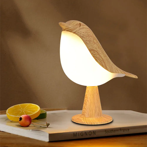 lampe chevet led bois interrupteur tactile moderne simple décoratif intérieur - vue 2 sur 11