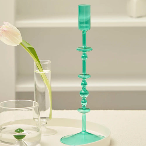 bougeoir en verre pour décoration intérieure créative et élégante - vue 4 sur 18