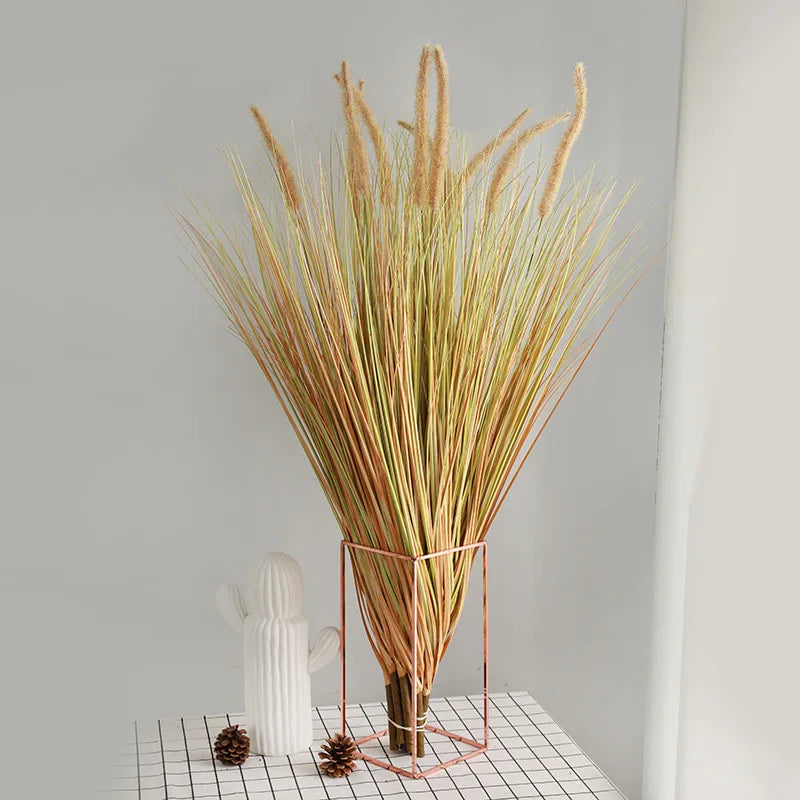 plantes artificielles herbe d'oignon et pampa pour décoration intérieure extérieure - vue 10 sur 10