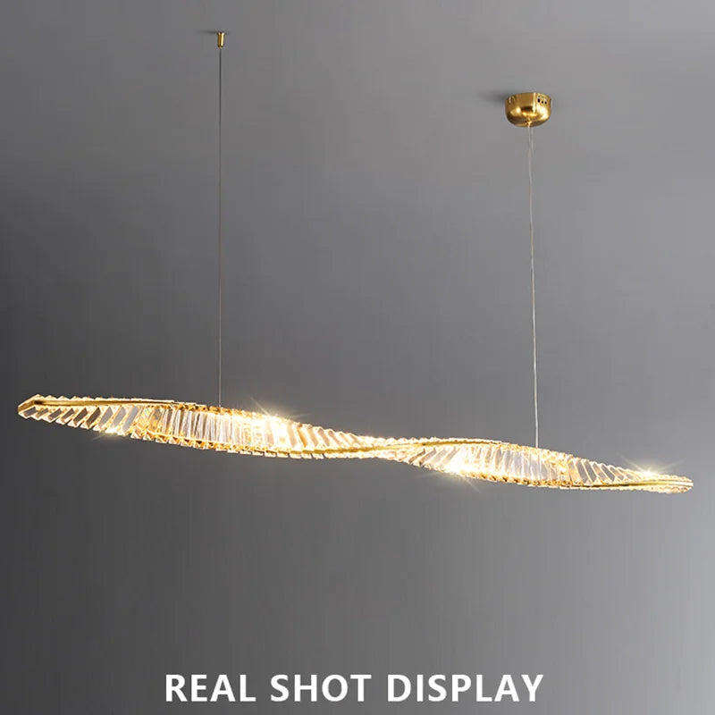 lustre en cristal design moderne pour ambiance élégante - vue 4 sur 11