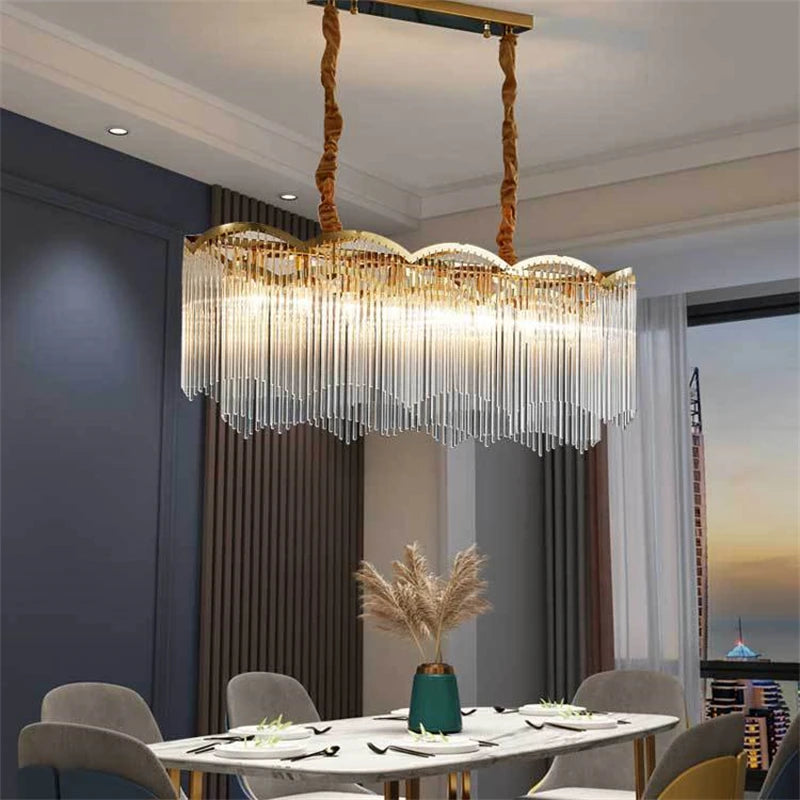 lustre en cristal moderne design luxe pour intérieur - vue 4 sur 10