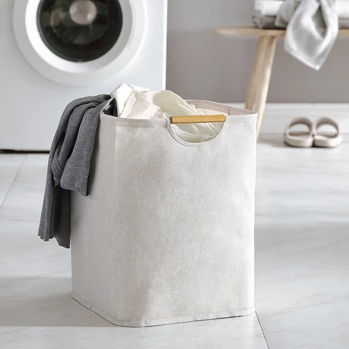 panier de rangement pliable pour linge sale avec poignée - vue 5 sur 12
