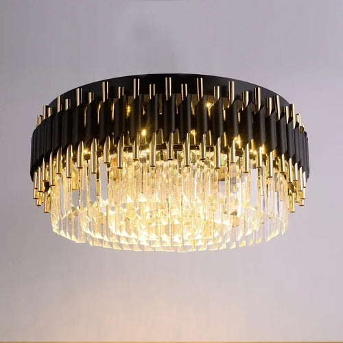 plafonnier led suspendu en cristal design nordique décoratif - vue 3 sur 12