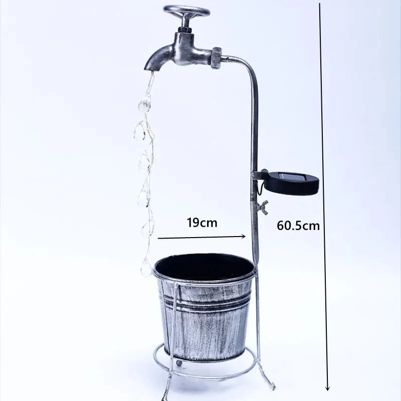 lampes solaires pour robinet d'arrosage décoration jardin extérieur - vue 6 sur 10
