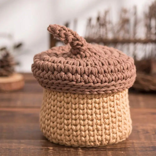 panier de rangement en corde de coton pour plantes et décorations - vue 3 sur 9
