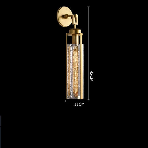 applique murale design gouttelette d'eau cristal led cuivre nordique - vue 9 sur 20