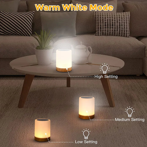 Lampe tactile LED lampe de table lampe de chevet lampe de table RVB lampe de chambre avec capteur tactile lampe de bureau portable lumière RVB pour cadeaux pour enfants - vue 4 sur 10
