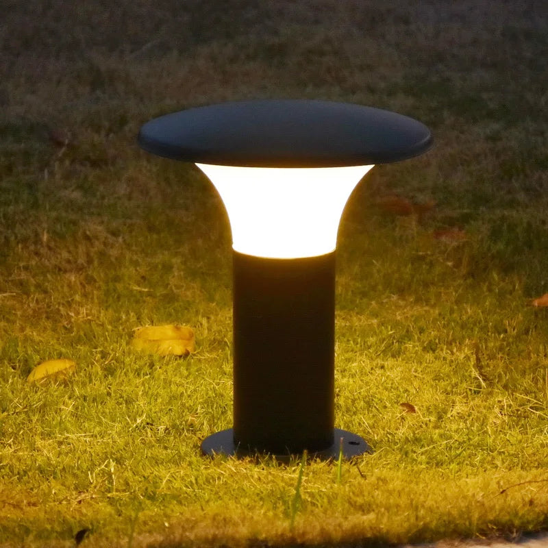 lampe de jardin ronde à led en acier inoxydable pour éclairage extérieur - vue 4 sur 10