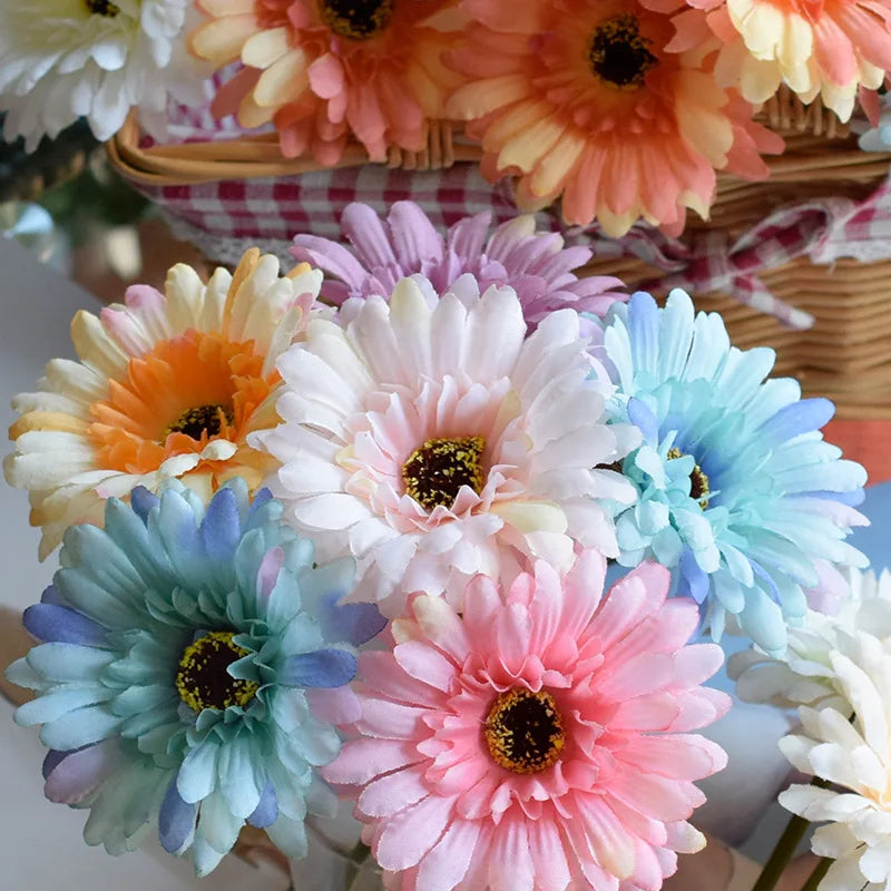 fleurs de gerbera artificielles pour décoration de fête et mariage - vue 4 sur 13