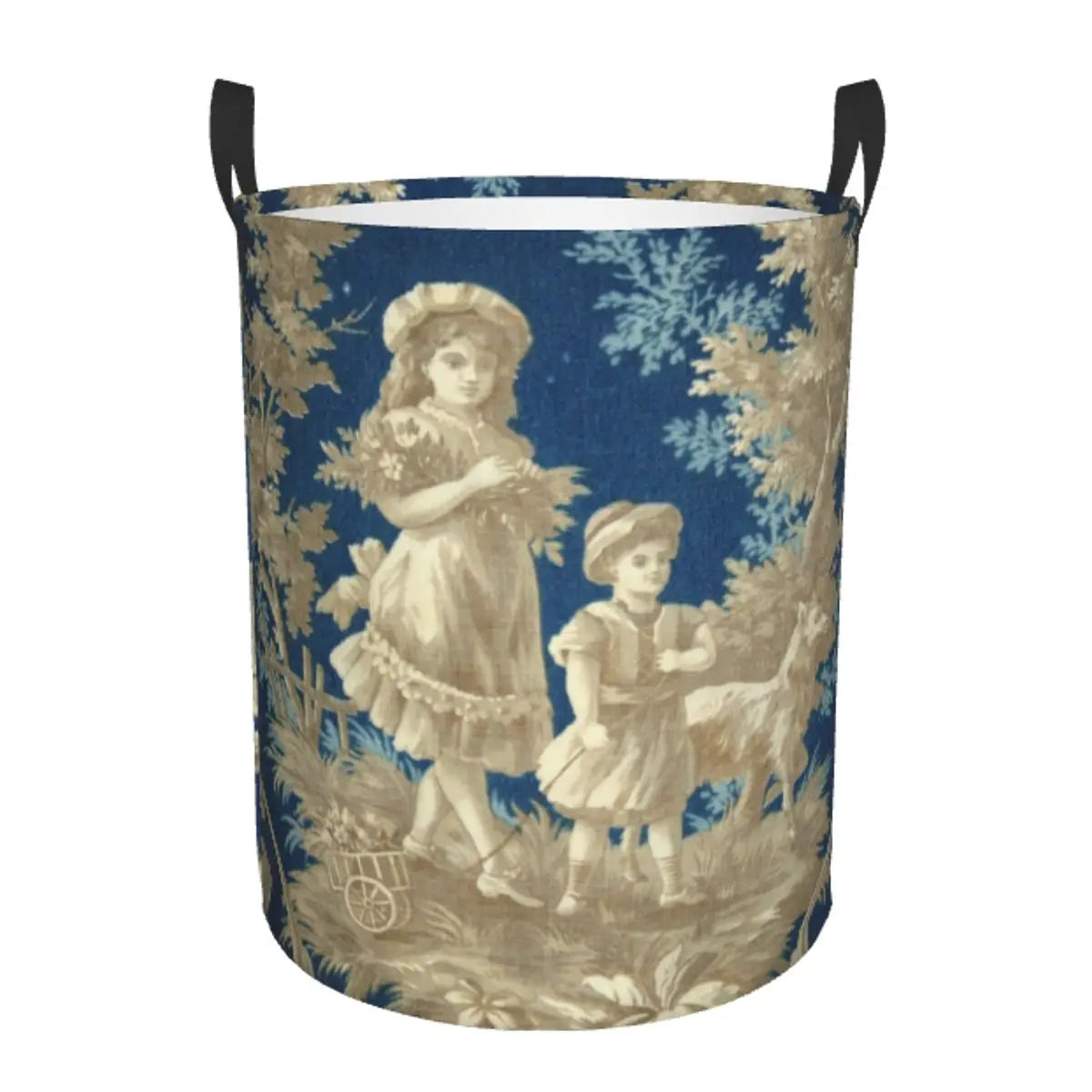 panier à linge pliable personnalisé classique en toile de jouy pour jouets - vue 29 sur 29